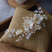 Romantic Sweet Beige Brides Barrettes Hairbands