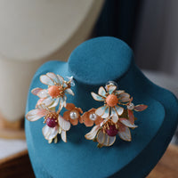 Cute Vintage Handmade Rhinestone Earrings