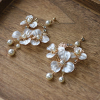 Baroque Beige Girls Party Oversize Earring