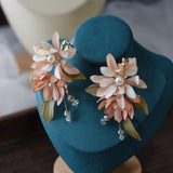 Bright Orange Flower Earring