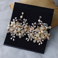 Champagne Lace&Beadings Wedding Earring