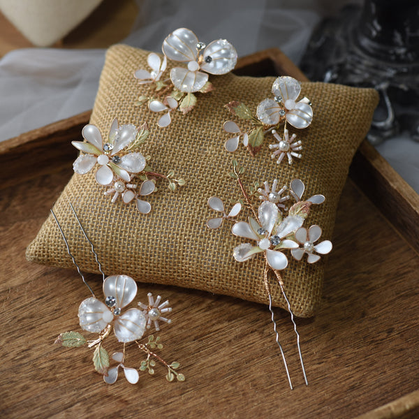 Cute Brides Flower Bridal Hairpin Gilrs Hair Jewelry