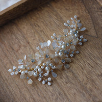 Champagne Long Beadings Brides Barrttes Headwear