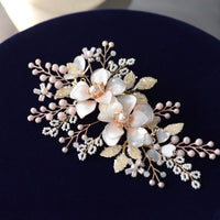 Pinky Long Beadings Brides Barrttes Headwear