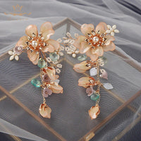 Gorgeous Leaves Brides Ear clip Evening Earrings Prom Earring