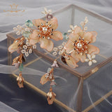 Gorgeous Leaves Brides Ear clip Evening Earrings Prom Earring