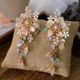 Gorgeous Leaves Brides Ear clip Evening Earrings Prom Earring