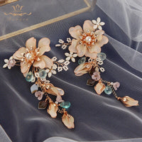 Gorgeous Leaves Brides Ear clip Evening Earrings Prom Earring