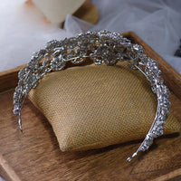 Gorgeous Zircon Crystal Oversize Wedding Tiara Headpieces