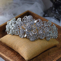 Gorgeous Zircon Crystal Oversize Wedding Tiara Headpieces