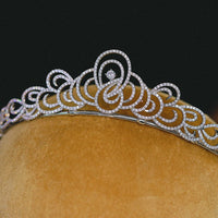 Irregular CZ Crystal Bridal Tiaras Hairbands Brides Headband