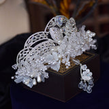 Elegant White Princecc Flowwer Tiaras Headpieces