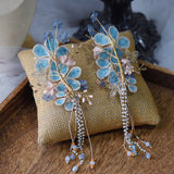 Romantic Sweet Blue Color Brides Barrettes Head Wear Hairbands