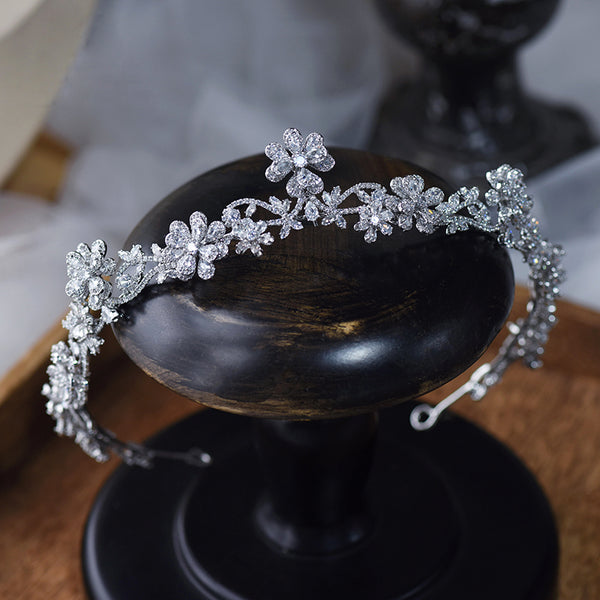 Elegant Zircon Crystals Wedding Tiaras Headpieces