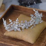 Stunning Silver Crystal Wedding Bridal Tiaras Crowns with Earring