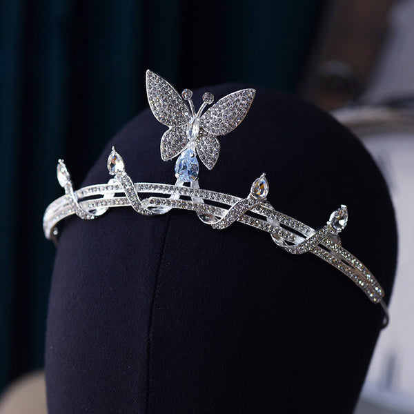 Butterfly Shape Wedding Crystal Tiaras Crown