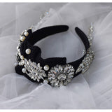 Romantic Black Flannelette Rhinestone Wedding Headbands