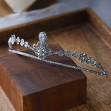 Simple Crystal Wedding Bride Tiara Headpieces