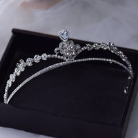 Simple Crystal Wedding Bride Tiara Headpieces