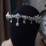 European Zircon Crystal Brides Forehead Tiara Hair Accessory