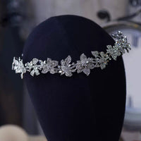 Korean Flower shape Crystal Brides Tiaras Hair Accessory