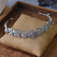 Korean Flower shape Crystal Brides Tiaras Hair Accessory