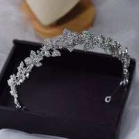 Korean Flower shape Crystal Brides Tiaras Hair Accessory