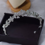 Korean Flower shape Crystal Brides Tiaras Hair Accessory