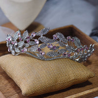 Gorgeous  Pink Crysatl Brides Tiaras Wedding Headpieces