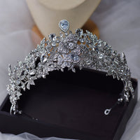 European Silver Zricon Crysatl Brides Tiaras Wedding Headpieces