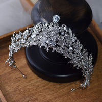 European Silver Zricon Crysatl Brides Tiaras Wedding Headpieces