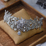 European Silver Zricon Crysatl Brides Tiaras Wedding Headpieces