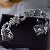 Korean Tassel Silver Zircon Crystal Brides Headpieces Wedding Tiaras