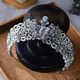 Oversize Zircon&Pearls Wedding Tiaras Crown Headpieces