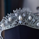 Princess Zircon&Pearls Wedding Tiaras Crown