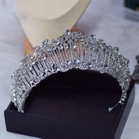 European Zircon Crystal Wedding Tiaras Crown Headpiece