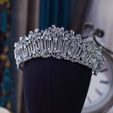 European Zircon Crystal Wedding Tiaras Crown Headpiece