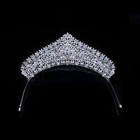 Luxurious Full Zircon Crystal Wedding Tiaras Crowns Brides Headpieces