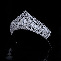 Luxurious Full Zircon Crystal Wedding Tiaras Crowns Brides Headpieces