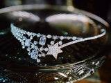 Star  Shape Zircon Crystal Wedding Tiaras Crowns Brides Headpieces