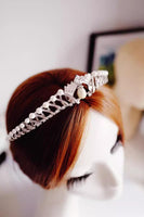 Zircon Crystal & Pearls Wedding Tiaras Crowns Headpieces