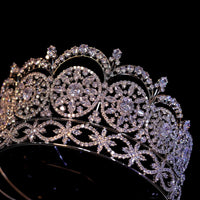 Bohemian Grean Zircon Tiara Headpieces Wedding Crown