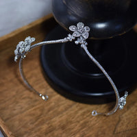 Exquisite Flower Zircon Crystal Princess Wedding Crown Birthday Crown