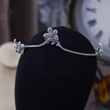 Exquisite Flower Zircon Crystal Princess Wedding Crown Birthday Crown