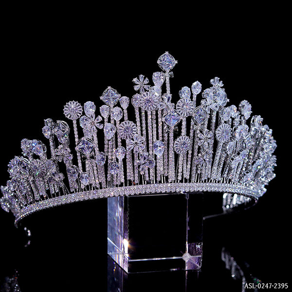 Oversize Crystal Great Zircon Bridal Headpieces Tiara