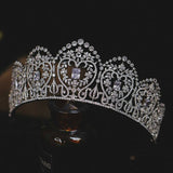 Royal Silver Crystal Wedding Bridal Tiaras Crowns