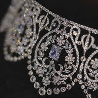 Royal Silver Crystal Wedding Bridal Tiaras Crowns