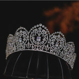 Royal Silver Crystal Wedding Bridal Tiaras Crowns