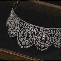 Royal Silver Crystal Wedding Bridal Tiaras Crowns