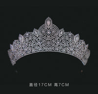 Oversize CZ Crystal Bridal Tiaras Hairbands Brides Crowns